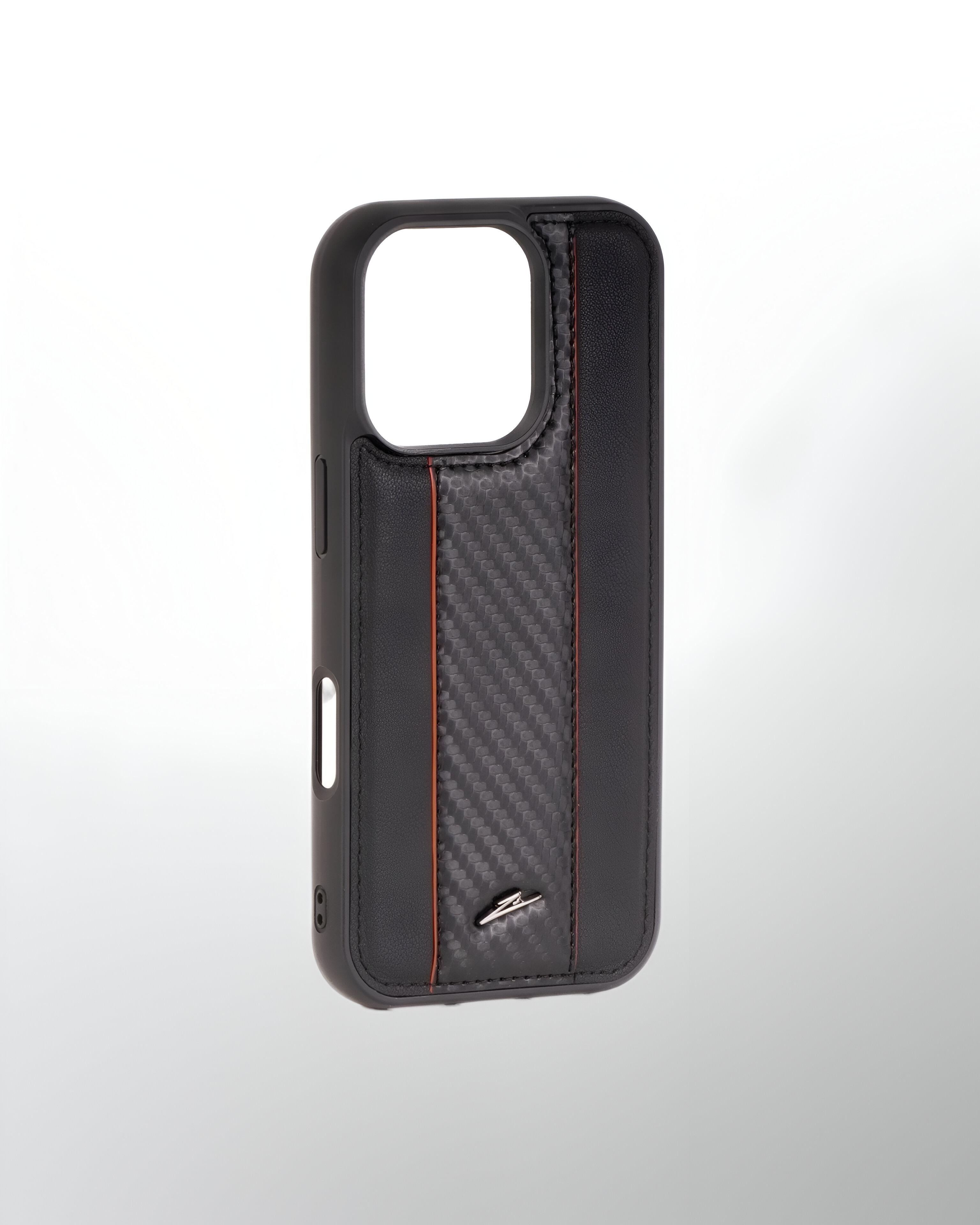 iPhone 16 Series Leather Case with MagSafe (Sporty Black RS)