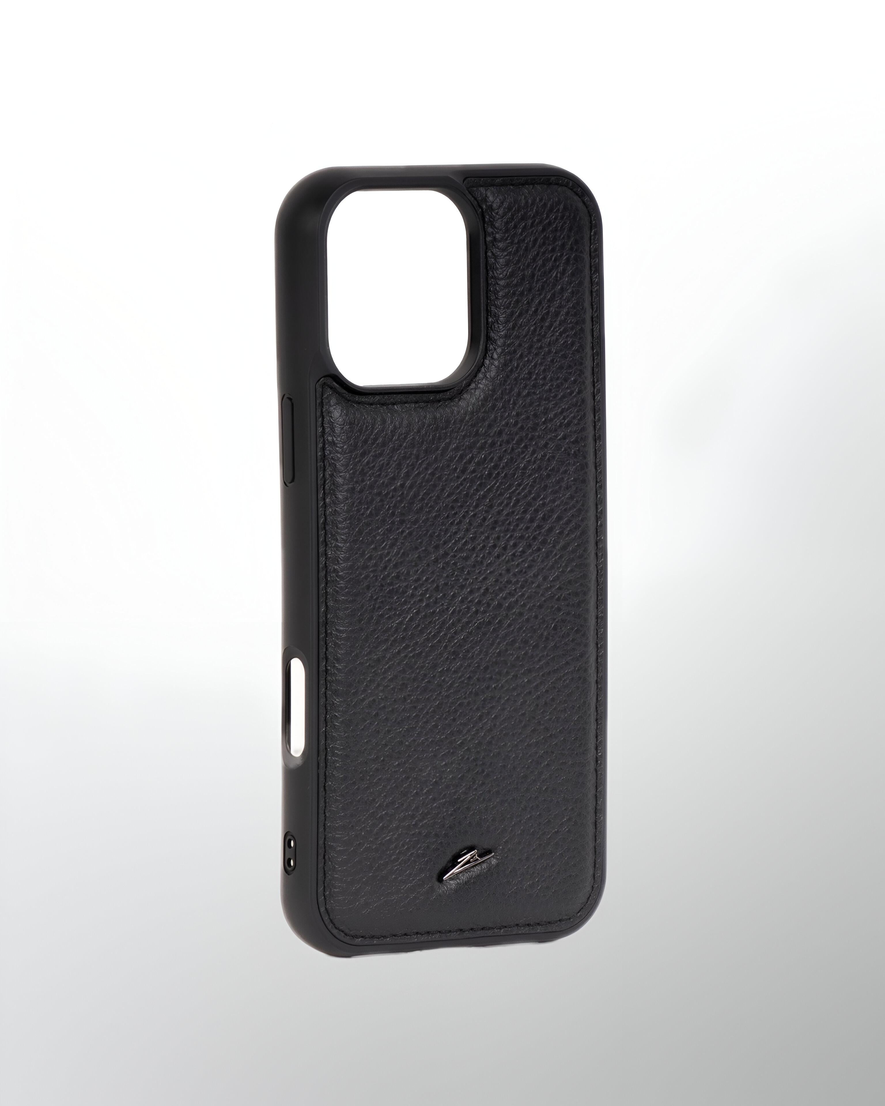 iPhone 16 Series Leather Case with MagSafe (Plain Black)