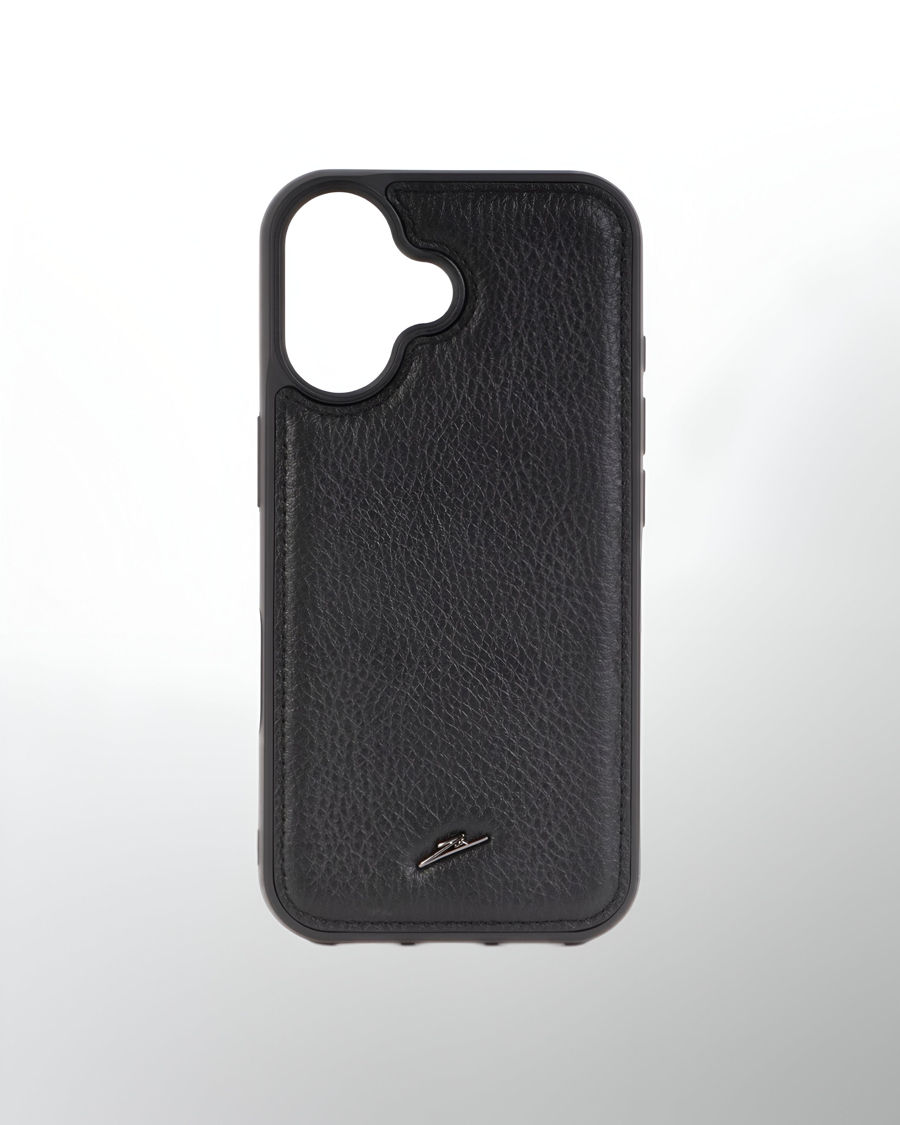 iPhone 16 Series Leather Case with MagSafe (Plain Black)