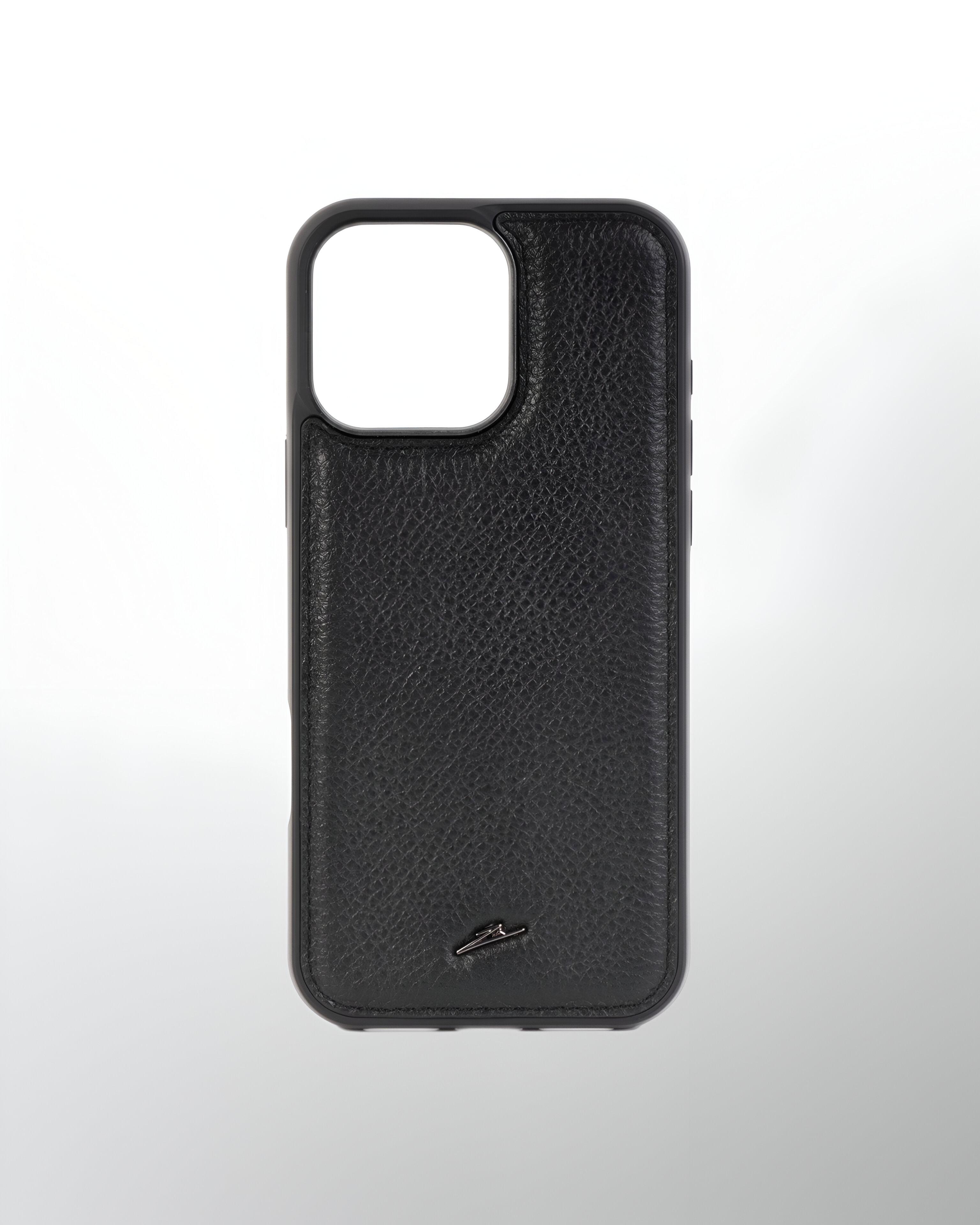 iPhone 16 Series Leather Case with MagSafe (Plain Black)