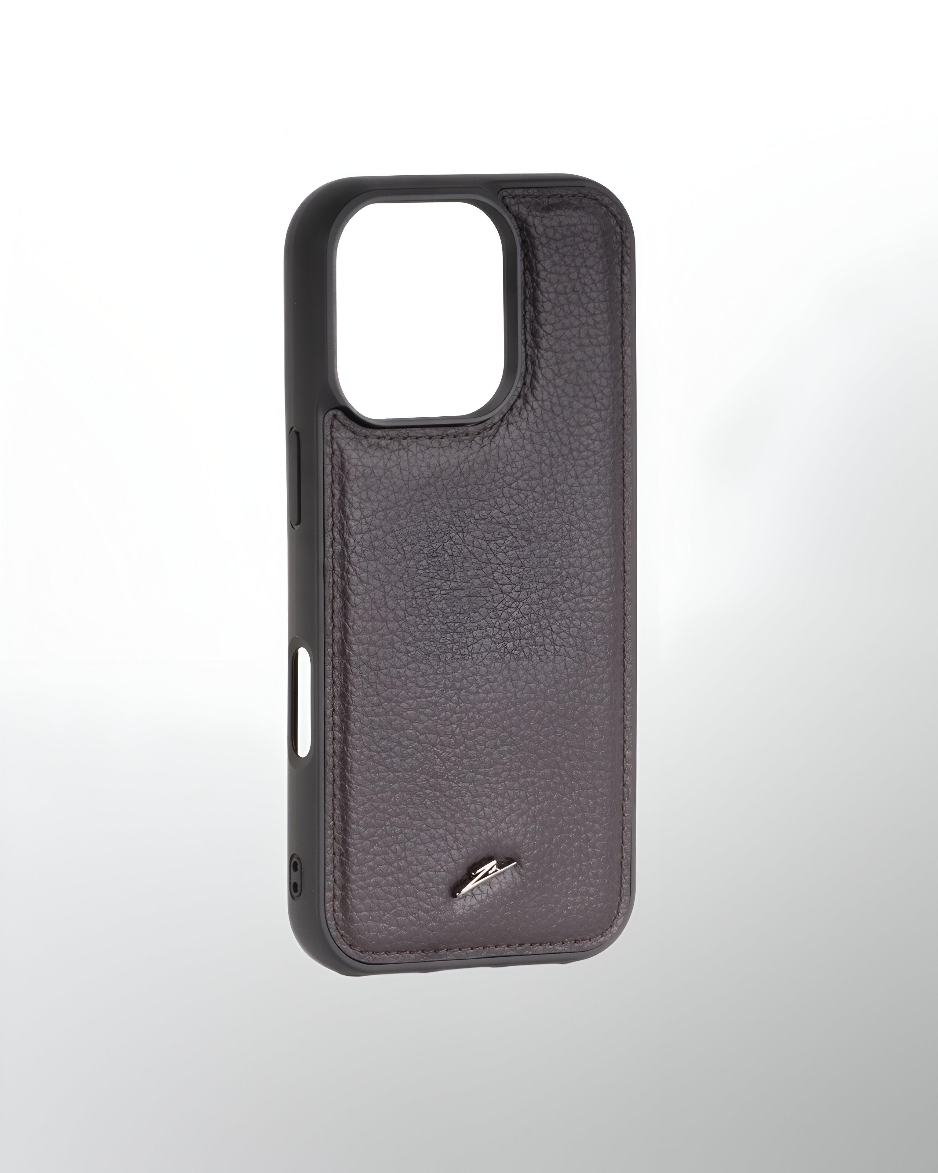 iPhone 16 Series Leather Case with MagSafe (Plain Brown)